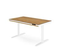 Jan Nowak Bureau Assis Debout Électrique Réglable en Hauteur 120 cm, 120 kg | Double moteur, tiroir, chargeur sans fil Qi 10 W, 2 mémoires, bac à câbles, mode HSM, anticollision, écran, acier, 3 segments