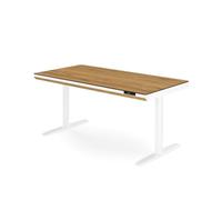 Jan Nowak Bureau Assis Debout Électrique Réglable en Hauteur 140 cm, 120 kg | Double moteur, chargeur sans fil Qi 10 W, tiroir, bac à câbles, 2 mémoires, HSM, anticollision, poste de travail ergonomique