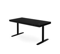 Jan Nowak Bureau Assis Debout Électrique Réglable en Hauteur 140 cm, 120 kg | Double moteur, chargeur sans fil Qi 10 W, tiroir, bac à câbles, 2 mémoires, HSM, anticollision, poste de travail ergonomique