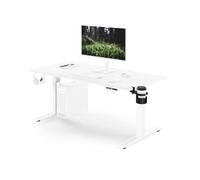 Jan Nowak Bureau Assis Debout Électrique Réglable en Hauteur, Ergonomique | Bureau ergonomique, bureau informatique, poste de travail, mémoire 3 positions, USB C, 2 moteurs, charge 110 kg, verrouillage