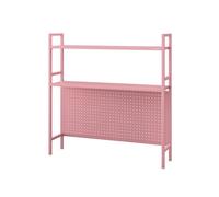 Jan Nowak Jenny Étagère de Bureau en métal avec 2 étagères, Plaque perforée, étagère à Poser, idéale pour Les Bureaux et Les Petits espaces, 95 x 98 x 22 cm, Rose
