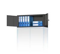 Jan Nowak Rehausse Armoire de Classement Métal Portes Battantes 38x90x40 cm | Rehausse en acier 0,6 mm, 2 portes battantes renforcées, ouverture 110°, compatible armoires 90 x 40 cm, finition poudrée.