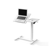 Jan Nowak Table pour Ordinateur Portable, Table d’Appoint, Bureau Mobile | Hauteur réglable 67 à 107 cm, plateau inclinable 0 à 60°, deux niveaux, roulettes intégrées, support accessoires, charge 8 kg