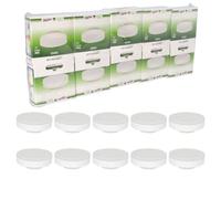JANDEI - 10 x ampoules LED GX53 9W (3000K blanc chaud), 900 lumens. Parfait pour le salon, la cuisine, le bureau, la table de chevet, la chambre, le couloir, le bureau. Dimensions : 74 x 28 mm