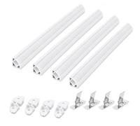 JANDEI - 4 x 1M Profilés en Aluminium Blanc, Canal en Forme de V pour l'installation de Bandes de LED dans des Coins à 90º, Diffuseur Semi-transparent. Embouts et Clips Montage