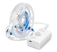 JANDEI - Bande Lumineuse LED Autocollante, Rechargeable USB, Sans Prise, avec Detecteur de Mouvement. Éclairage Nocturne pour Closet, Chambre, Escaliers, Cuisine - 1 Mètre (Blanc Froid 6000K).