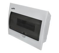 Jandei - Boîte de distribution électrique à encastrer avec porte pour 12 modules, couvercle translucide