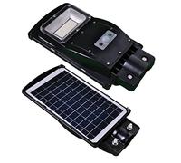 JANDEI - Lampadaire LED Solaire Extérieur Intégré, 650 Lumens, Pour Extérieur IP67, Blanc Froid 6500K, Pile et télécommande incluses (Équivalent Halogène 30W)