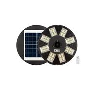 JANDEI - Lampadaire solaire LED 4000 lumens, IP65 extérieur, batterie 15 000 mAh, télécommande incluse, détecteur de mouvement 6-8 m, éclairage blanc froid 6000 K, parc, jardin, terrasse, rues