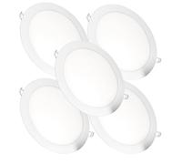 Jandei - LED SPOT encastrer rond 18W = 120W 3000K/4200K/6000K blanc Ø224x13 /tr 205mm 220V 1440lum 4200K) lot de 5