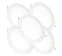 Jandei - LED SPOT encastrer rond 18W = 120W 3000K/4200K/6000K blanc Ø224x13 /tr 205mm 220V 1440lum 6000K) lot de 5