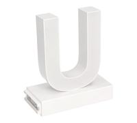 Jandei Lettre LED magnétique U lumière blanche 6 500 K Décoration | Éclairage IP20 pour fêtes, événements, bureaux, vitrines