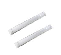 JANDEI - Lot de 2 écrans LED intégrés, 36 W, 120 cm de long, haute luminosité de 4 000 lumens, blanc froid 6 500 K, éclairage à 120°. Idéal pour les espaces de travail, les maisons et les garages.
