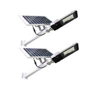 JANDEI - Lot de 2 lampes solaires 200 W pour extérieur, 2500 lumens, IP65, panneau solaire orientable et télécommande, 200 LED, 6000 K blanc froid, lampes solaires pour jardin, patio, chemin, mur