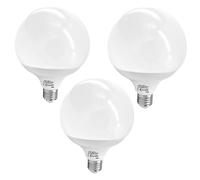 Jandei - Lot de 3 ampoules LED Globo G120 E27 18 W 4200 K. Idéal pour salon, couloir, cuisine, chambre, bureau, économie d'énergie.
