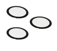 Jandei - Lot de 3 spots LED ronds à encastrer, 1440 lm, intérieur IP20, cadre finition noire, découpe Ø 200 - Ø 205 mm, extra plat 13 mm, transformateur inclus (blanc neutre 4 200 K)