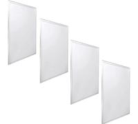 JANDEI - Lot de 4 panneaux LED rétro-éclairés, dimensions 60 x 60 cm, puissance 48 W, couleur blanche neutre 4200 K, 3900 Lumens, Cadre Blanc, pour Encastrer sur Faux Plafond type Armstrong.