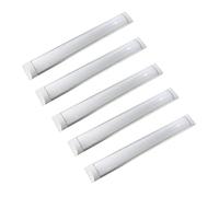 JANDEI - Lot de 5 écrans LED intégrés, 36 W, 120 cm de long, haute luminosité de 4 000 lumens, blanc froid 6 500 K, éclairage à 120°. Idéal pour les espaces de travail, les maisons et les garages.