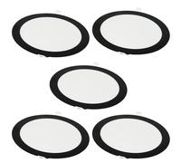 Jandei - Lot de 5 spots LED ronds à encastrer, 1440 lm, intérieur IP20, cadre finition noire, découpe Ø 200 - Ø 205 mm, extra plat 13 mm, transformateur inclus (blanc froid 6000 K)