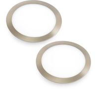 JANDEI - Pack 2x Downlight LED Rond 18W, Encastré Plat, Blanc Froid 6000K, 1440 Lum, Intérieur IP20 avec Cadre Fini en Acier, Trou de 200mm, Transformateur Inclus