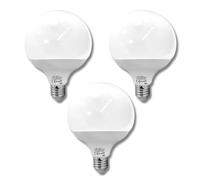 JANDEI - Pack de 3 ampoules LED Globe G120 E27 18W. Idéal pour les salons, les couloirs, les cuisines, les chambres, les bureaux. Économie d'énergie. (3000K Blanc chaud)