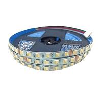 Jandei Ruban LED RGBW (RGB+lumière blanche naturelle 4200K) 24 V 25 W, 480 LED, SMD5050, pour utilisation en intérieur IP20, base adhésive, coupe tous les 6 cm, largeur 8 mm, longueur 5 m