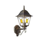 Brilliant Applique extérieure montante JANEL - noir doré, IP44, E27 max 60W