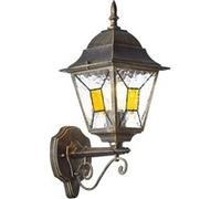 Brilliant Applique extérieure montante JANEL - noir doré, IP44, E27 max 60W