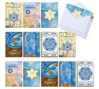 Janlaugh Lot de 24 cartes de Pâques avec enveloppes - Cartes de vœux de Pâque - Cadeaux pour le bureau, la maison, les fêtes (classique)