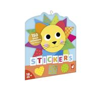 Janod - 150 Grandes Gommettes - Idéal dès 18 Mois - Stickers Autocollants - Formes Géométriques - Loisir Créatif Enfant - Apprentissage Motricité Fine et Concentration - J09194