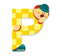 Janod Lettre décorative en bois P – Clown – G