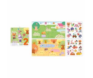 Janod - Coffret Créatif Stickers Épais Repositionnables 2 ans