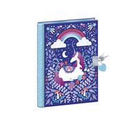 Janod, Dreamland, Carnet Secret Licorne avec Cadenas Cœur, Dès 6 Ans | 128 Pages Lignées et Illustrées, 1 Cadenas Cœur et 2 Clés, Pour Écrire et Garder ses Secrets dans un Univers Magique
