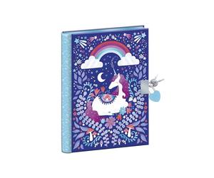 Janod, Dreamland, Carnet Secret Licorne avec Cadenas Cœur, Dès 6 Ans | 128 Pages Lignées et Illustrées, 1 Cadenas Cœur et 2 Clés, Pour Écrire et Garder ses Secrets dans un Univers Magique