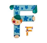 JANOD Lettre décorative Clown F en bois