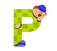 Janod Lettre décorative en bois P – Clown – G