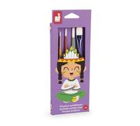 Janod – Pinceaux enfants J07410 – Lot de 4 tailles, poils souples synthétiques, dès 4 ans