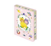 Janod, Mini Carnet Enfant 128 Pages Lignées, Fermeture Aimantée, Dès 6 Ans | Pages Illustrées avec 3 Designs de Double-Page, Dos Carré, Coins Arrondis et Jaspage Coloré Imprimé, Pour Écrire ses Notes