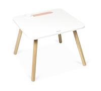Janod, Table Enfant en Bois FSC, Rangement Intégré, Dès 18 Mois | Pot à Crayons Amovible, Espace de Rangement, Bois de Pin, Panneaux MDF, Dimensions 52,8 x 55,8 x 43,5 cm, Chaise Non Incluse