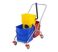 Jantex M880 Essoreuseà balai double seau 23 l Bleu/rouge