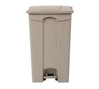 Jantex Poubelle à pédale Jantex 87L, Beige, 820(H) x 495(L) x 400(P)mm, Polypropylène, GH639