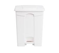 Jantex Poubelle de cuisine en polypropylène avec couvercleà pédale Blanc 65 l