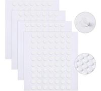 JANYUN 140 pcs de points collants double face amovibles ronds en pâte double face transparente pour le bricolage, sans trace, adhésif (6 mm)