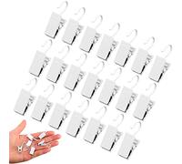 JANYUN 30 Pcs Pince Rideaux, Pince à Rideau avec Crochet en Métal Argent pour Accrocher Rideaux, Rideaux de Douche, Peintures, Photos, Décorations