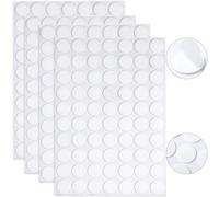 JANYUN Lot de 280 pastilles adhésives double face amovibles rondes transparentes sans trace - Petits autocollants pour décoration de festival (20 mm, 280)