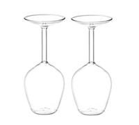 JANZU 14Fl Oz Verre à Cocktail à l'envers Verre à à l'envers Verre à Vin Amusant Verre à Vin à l'envers Inversé 2 Pièces