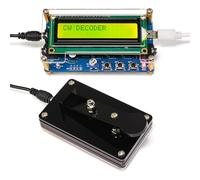 JANZU Décodeur Morse CW Amélioré Terminé + Kit Boîtier + Bouton avec LCD Numérique. Kit D'Entraînement Morse Code Decoder.