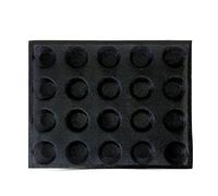 JANZU Moule en Silicone à 20 Trous Gâteau T Mini ModèLe de Pizza Moule à Hamburger à Pain Outil de Plateau de Cuisson AntiadhéSif