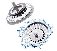 JAOMON 2 Pièces Crépine d'évier Crépine d'évier Drain de Cuisine 84mm, Bouchon d'évier de Cuisine Bouchon, Crépines d'évier de Cuisine égout d'évier, Bouchon de Panier Pour évier, Acier Inoxydable