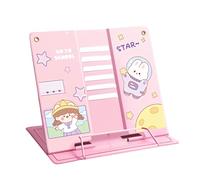 JAONLD Support Livre Rose Presentoir Livre Réglable Support Livre en Métal | Support Livre Ouvert Antidérapant,6 Types D'angles Peuvent être Ajustéset Porte Livre Pliable aux écoles,Cuisines et Bureaux
